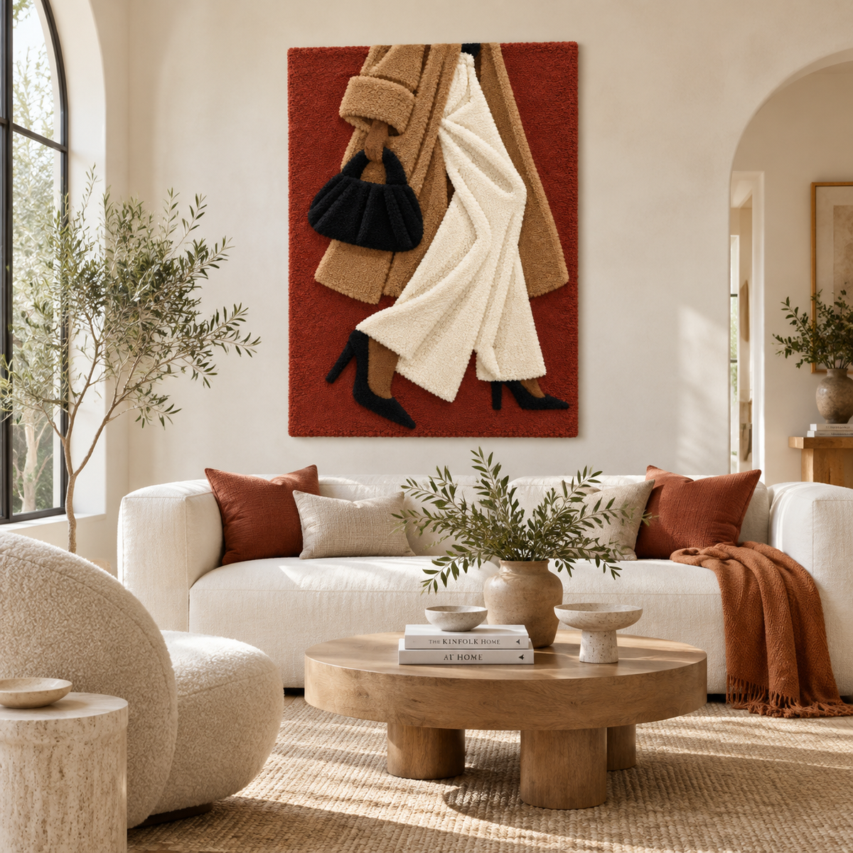Trench Coat in Motion — front-facing room scene [room-front]