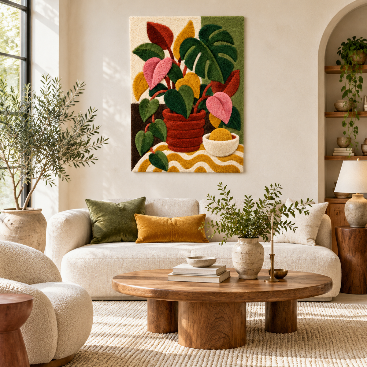 Tropical Leaves and Lemon Bowl — front-facing room scene [room-front]