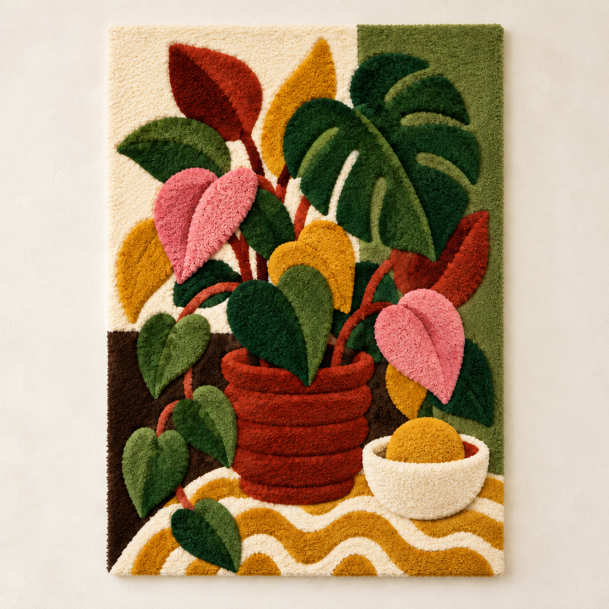 Tropical Leaves and Lemon Bowl — front product view [product-light]