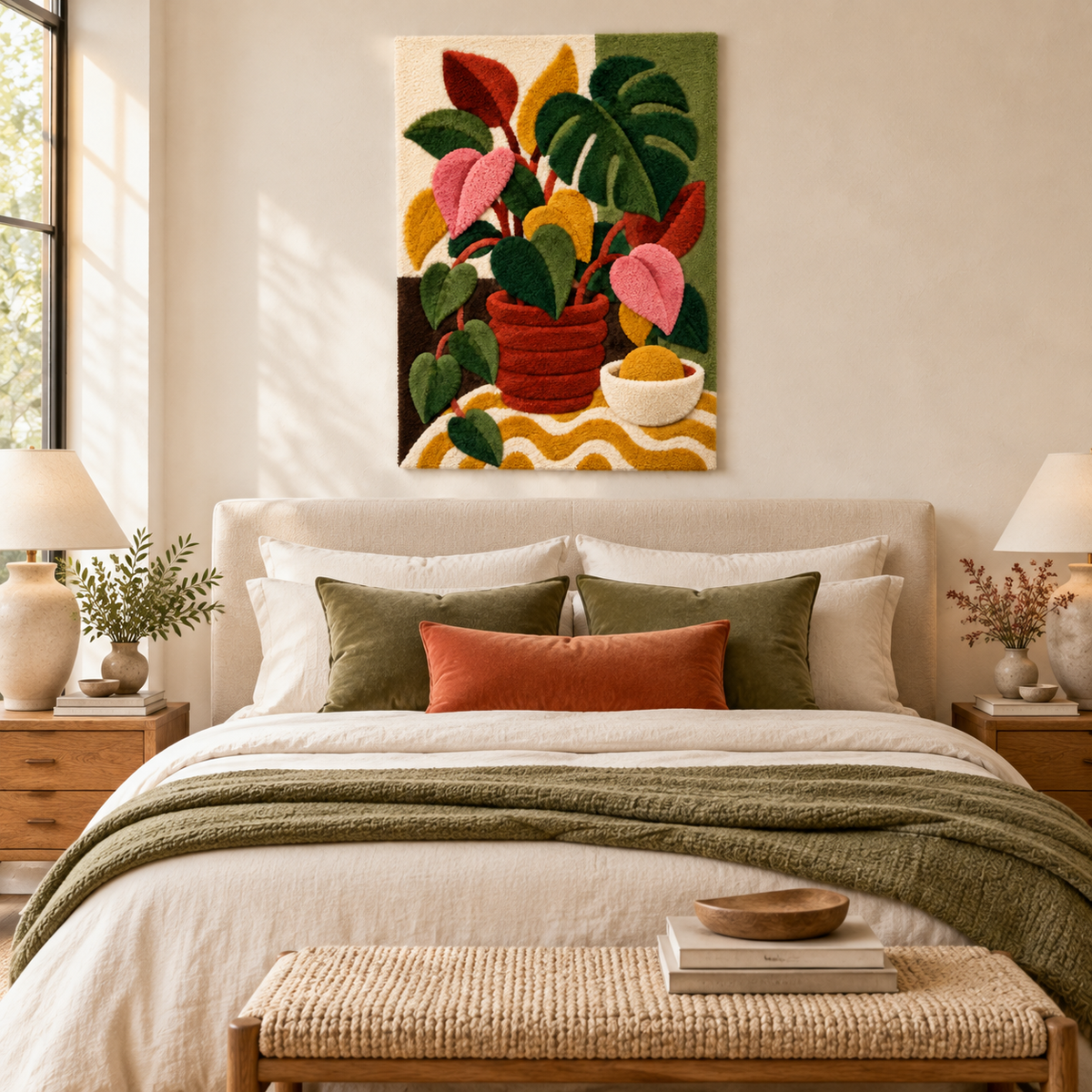 Tropical Leaves and Lemon Bowl — room setting 1