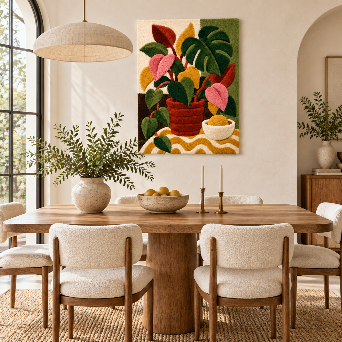 Tropical Leaves and Lemon Bowl — room setting 2