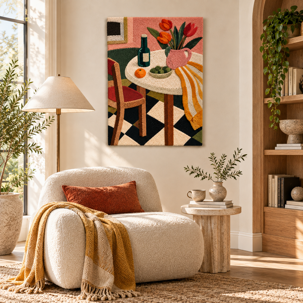 Tulips and Olives at Noon — room setting 2