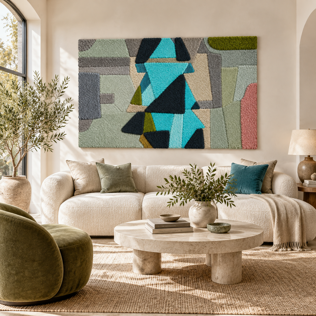Turquoise Crossing — front-facing room scene