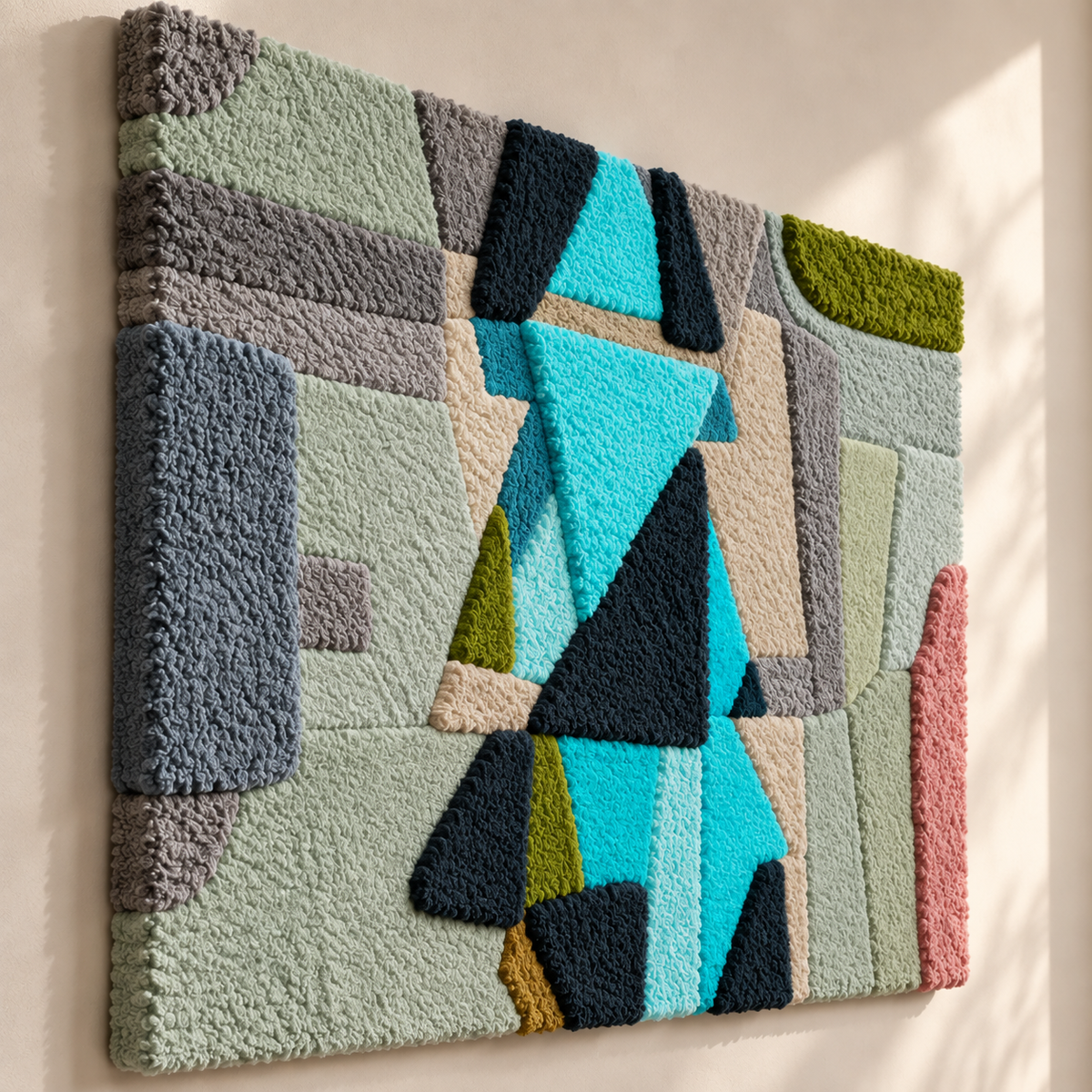 Turquoise Crossing — angled relief view