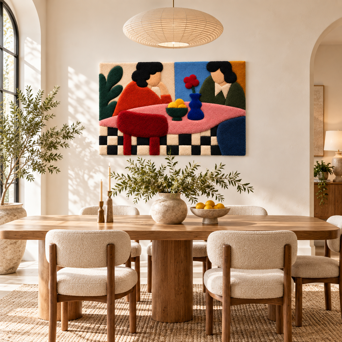 Two at the Pink Cafe Table — room setting 1