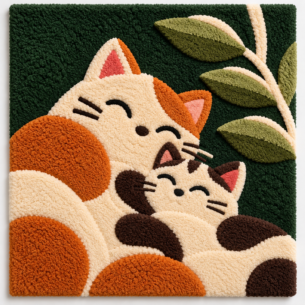 Two Cats Beneath Leaves by Hewn Earth Studio — additional product view