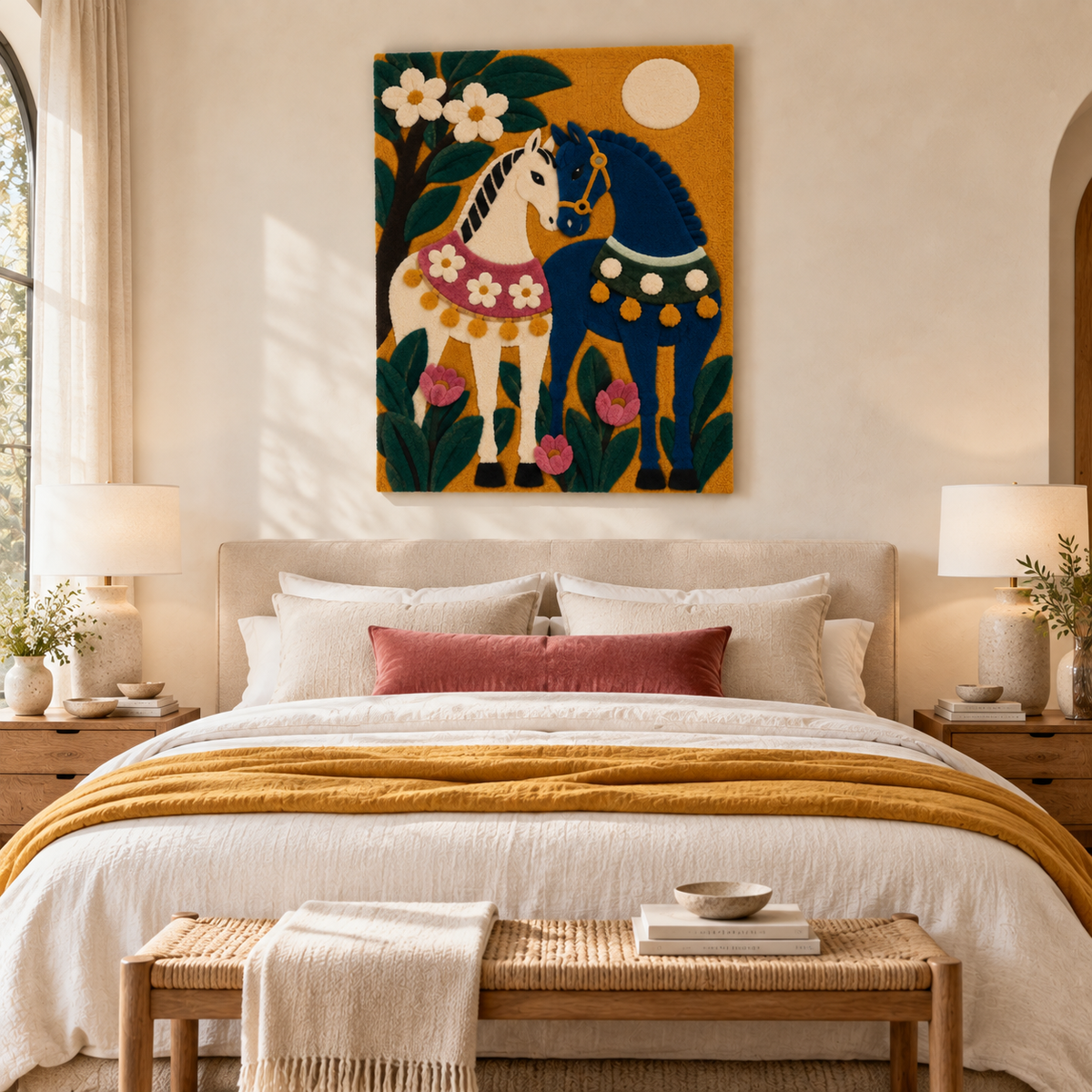 Two Horses in Bloom — room setting 1