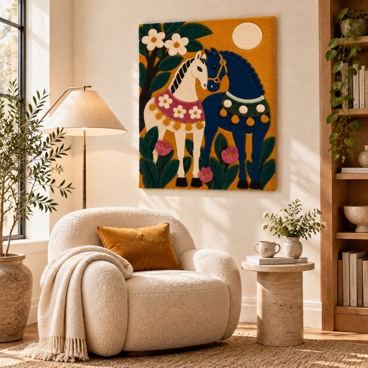 Two Horses in Bloom — room setting 2