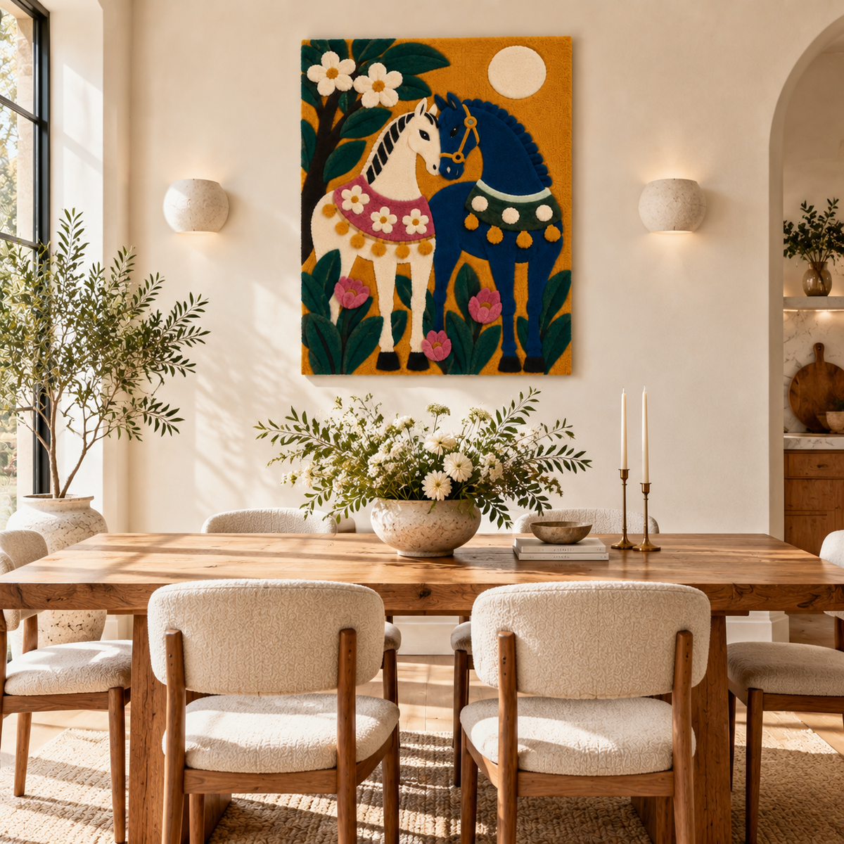 Two Horses in Bloom — room setting 3