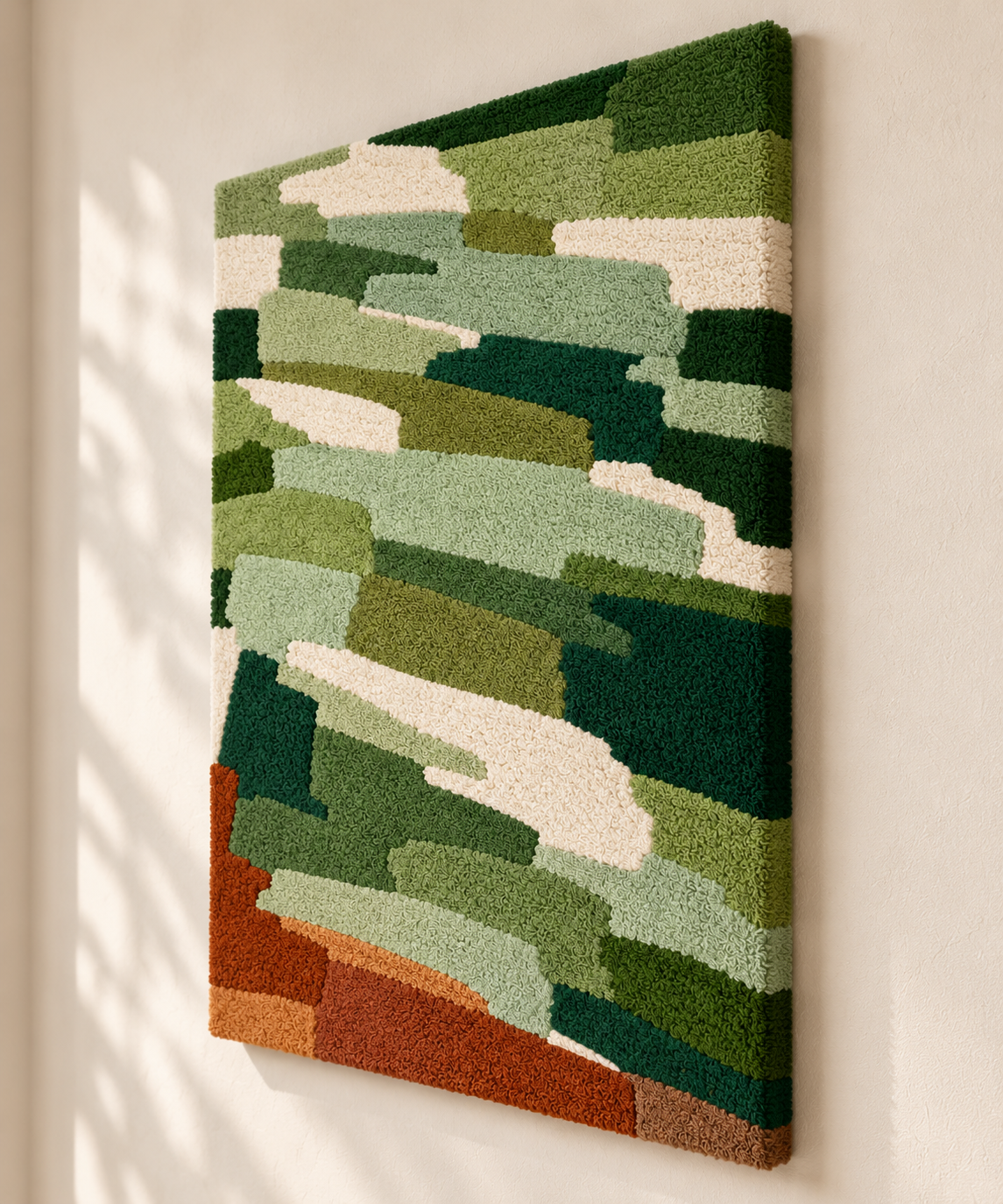 Verdant Brushstep — angled relief view