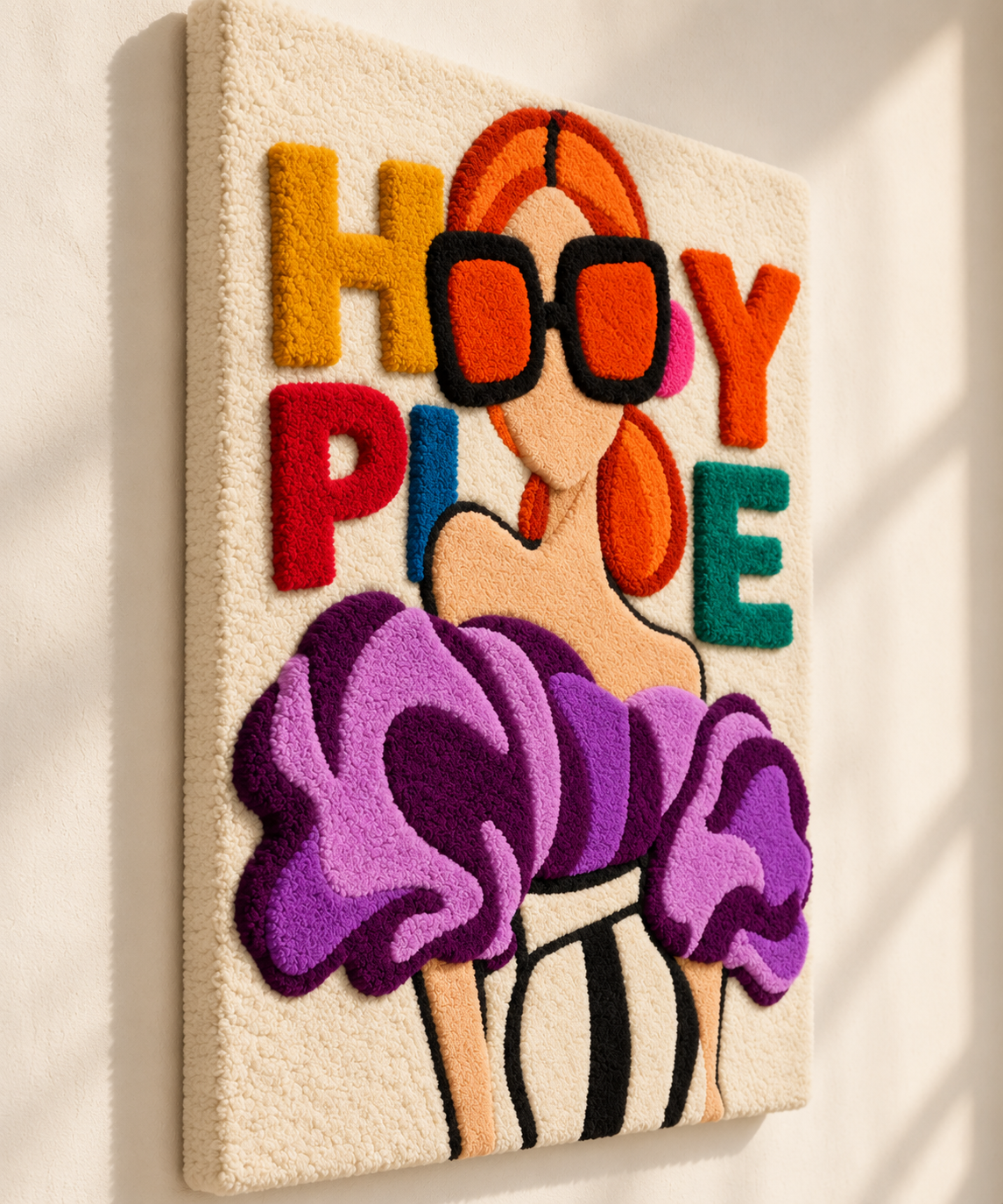 Violet Ruffles Pop Reverie — angled relief view