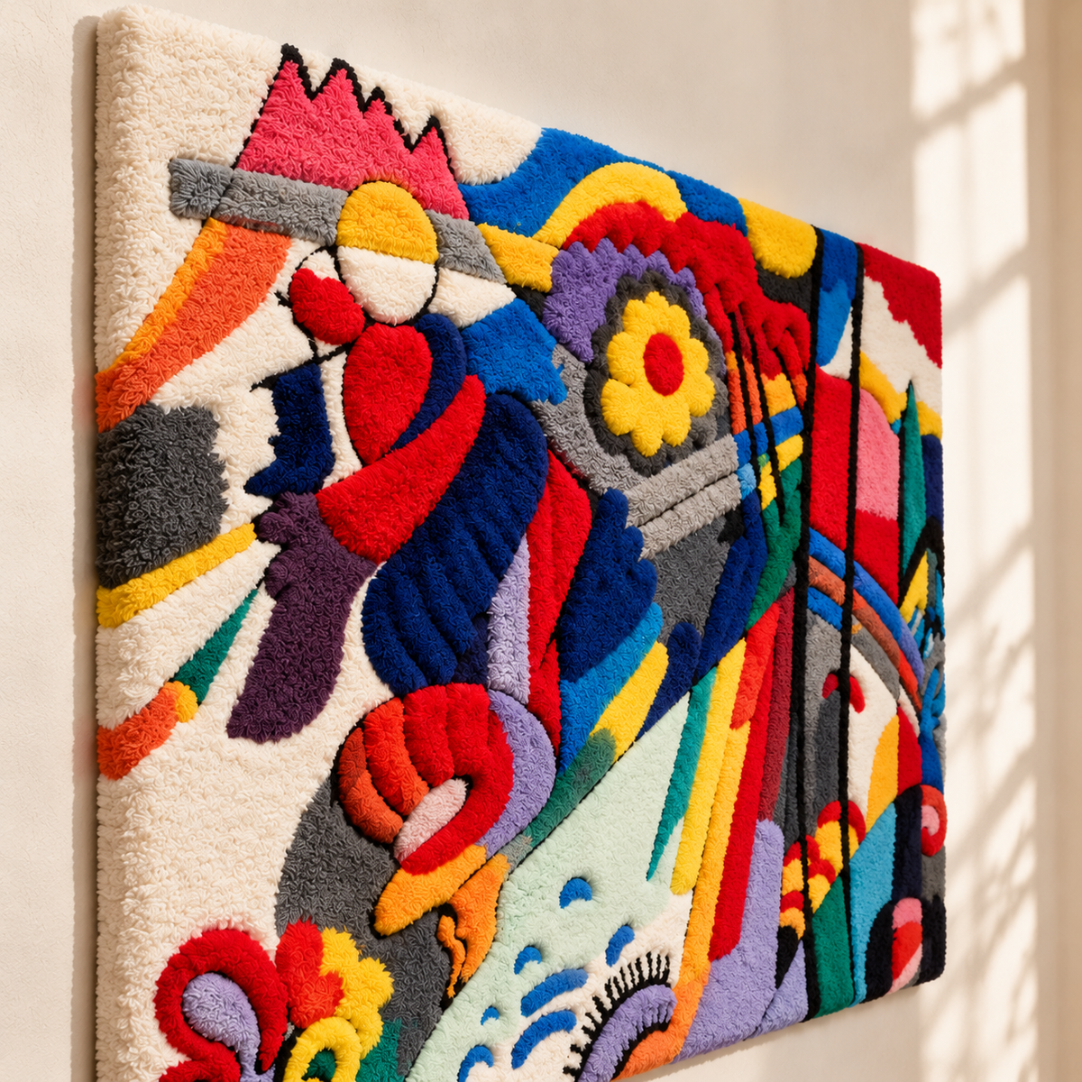 293 by Wassily Kandinsky — angled relief view