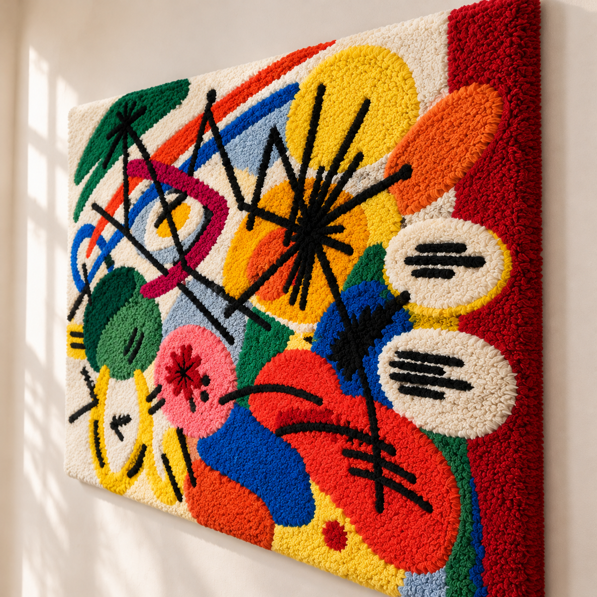 Black Strokes I by Wassily Kandinsky — angled relief view