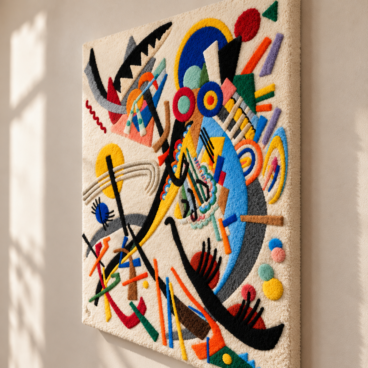 Blue Segment by Wassily Kandinsky — angled relief view