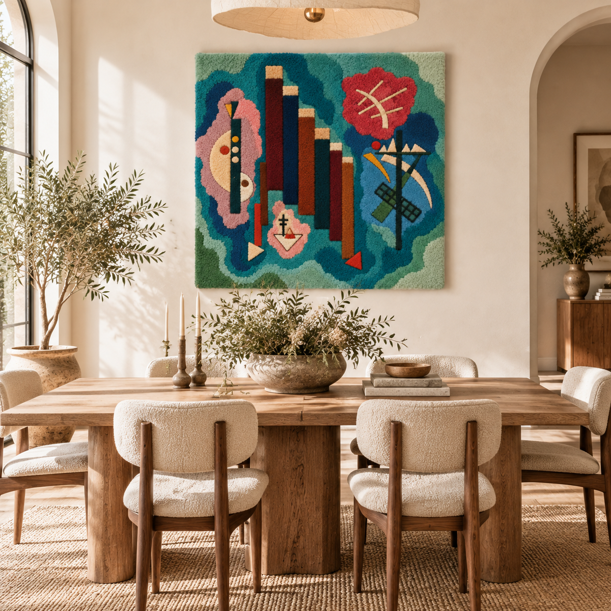 Downwards by Wassily Kandinsky — room setting