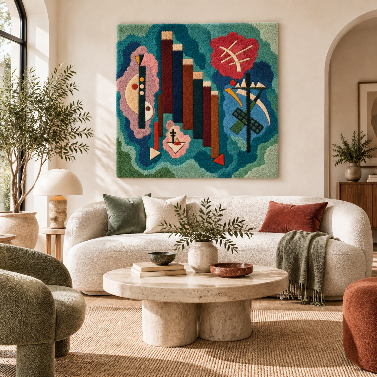 Downwards by Wassily Kandinsky — room setting