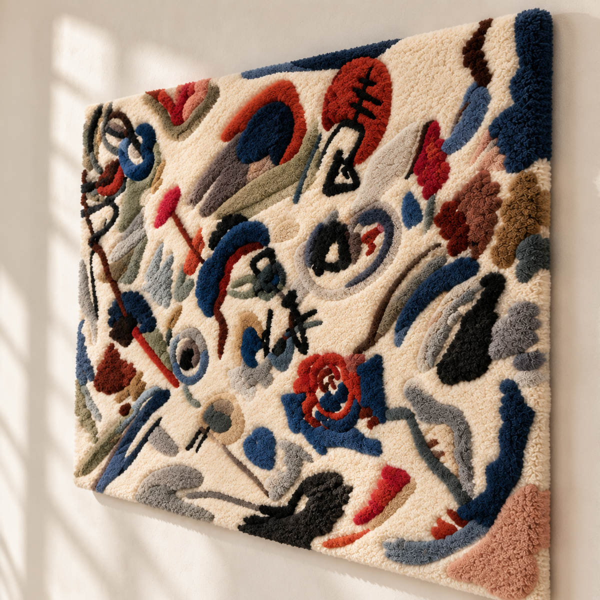 First Abstract Watercolor by Wassily Kandinsky — angled relief view