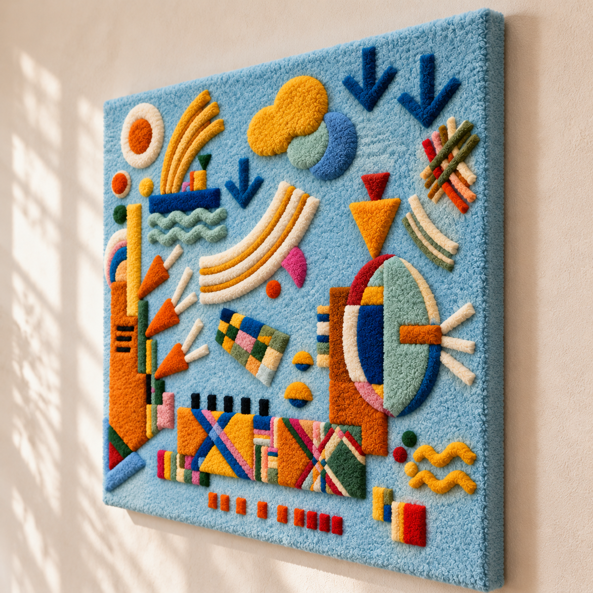 Mild Process by Wassily Kandinsky — angled relief view