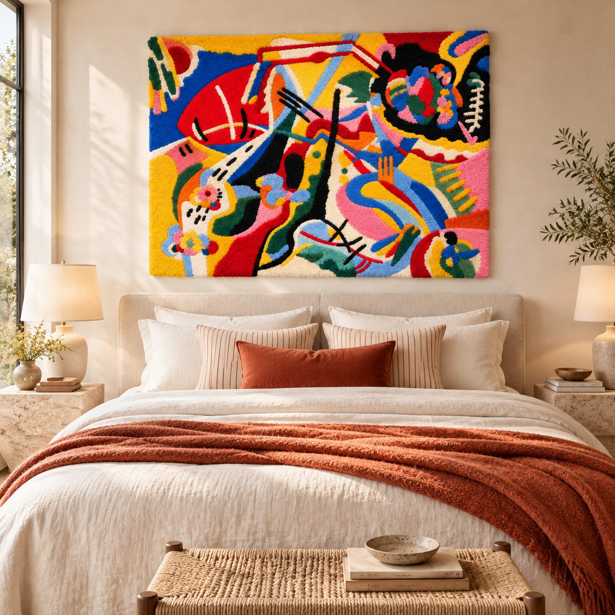 Painting with Red Spot by Wassily Kandinsky — room setting
