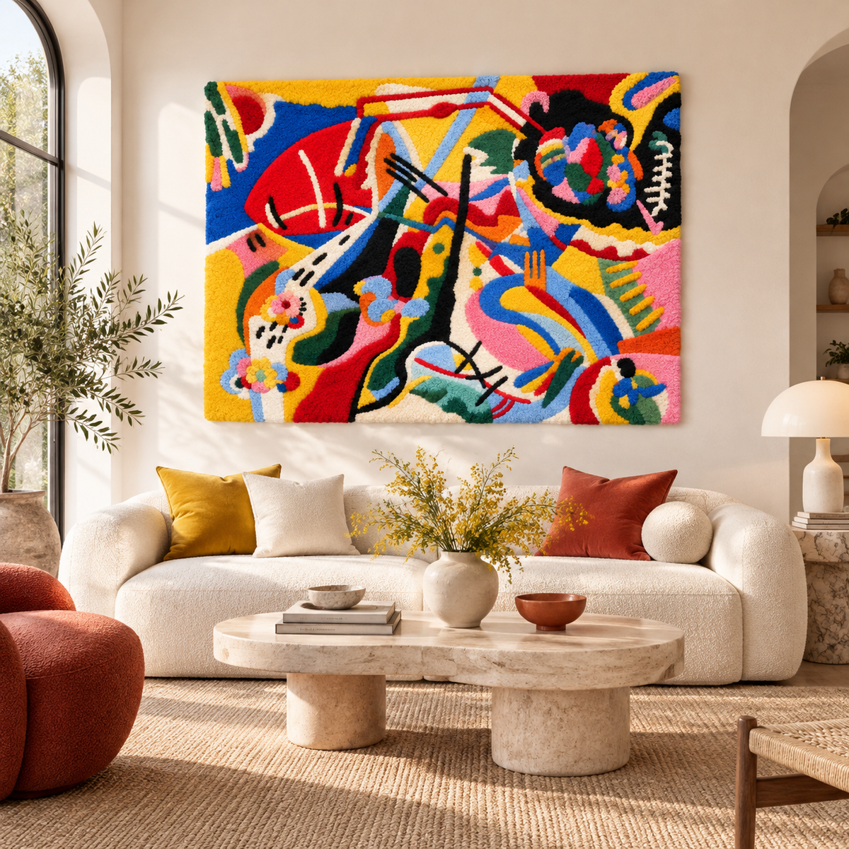 Painting with Red Spot by Wassily Kandinsky — room setting