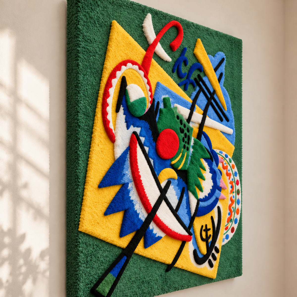Red Oval by Wassily Kandinsky — angled relief view