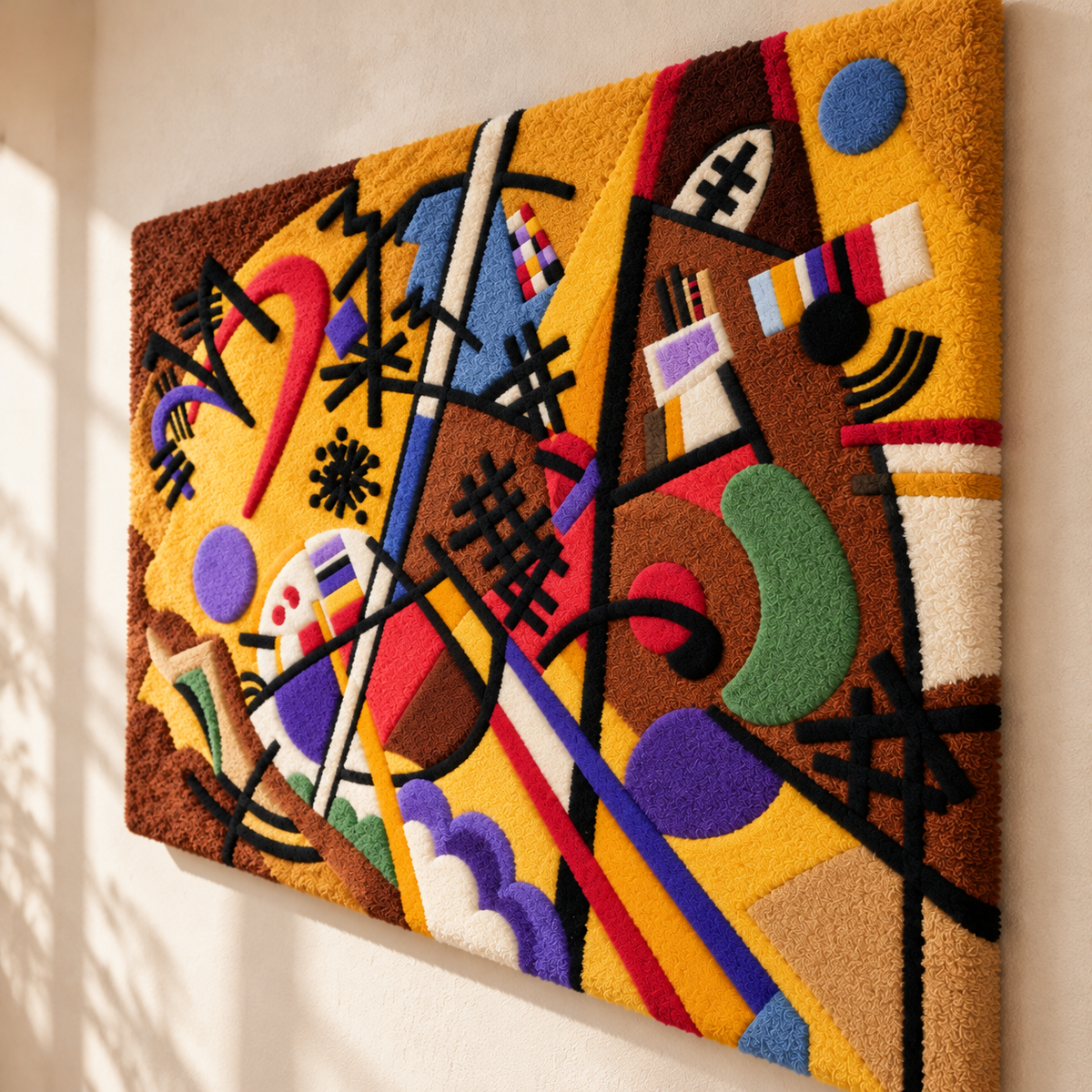 Small Dream in Red by Wassily Kandinsky — angled relief view