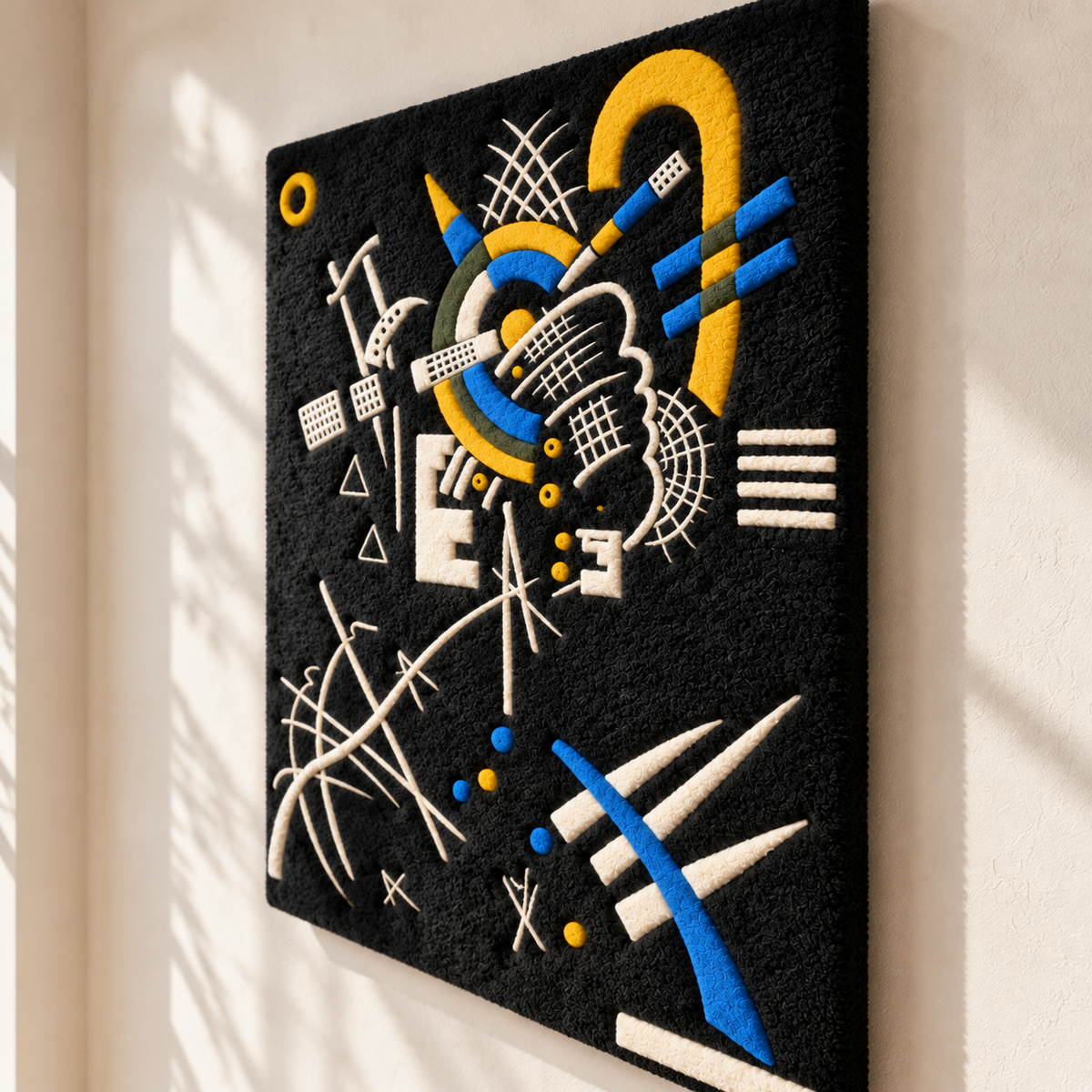 Small Worlds VII by Wassily Kandinsky — angled relief view