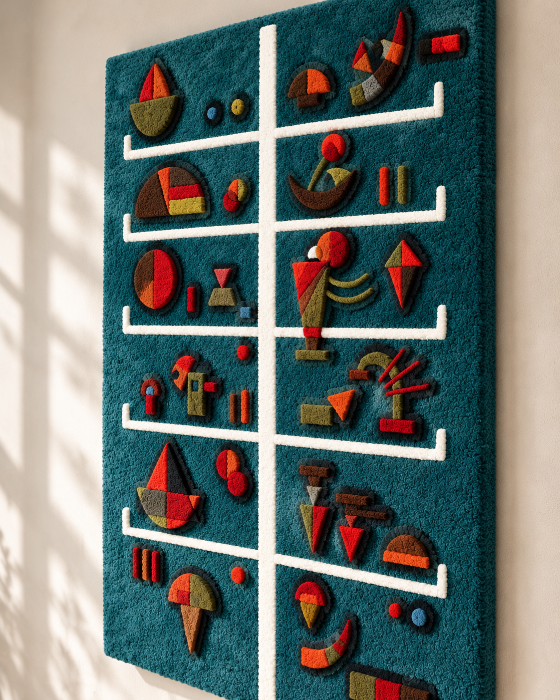 Storeys by Wassily Kandinsky — angled relief view