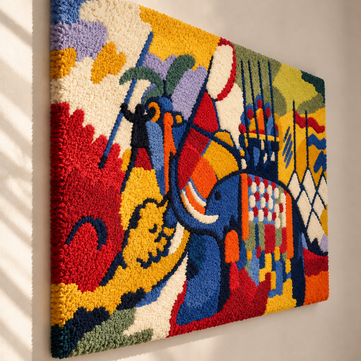 The Elephant by Wassily Kandinsky — angled relief view