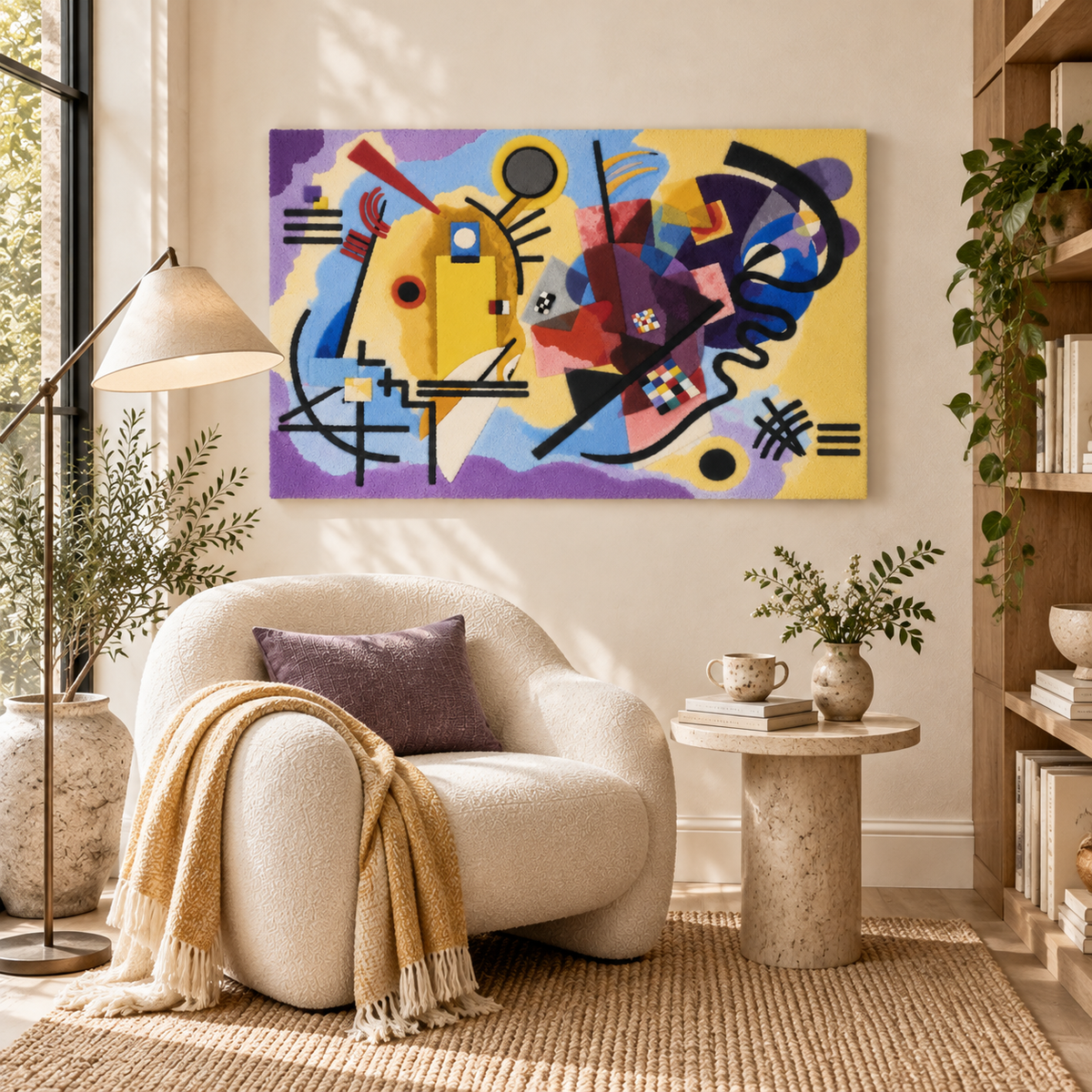 Yellow-Red-Blue by Wassily Kandinsky — room setting