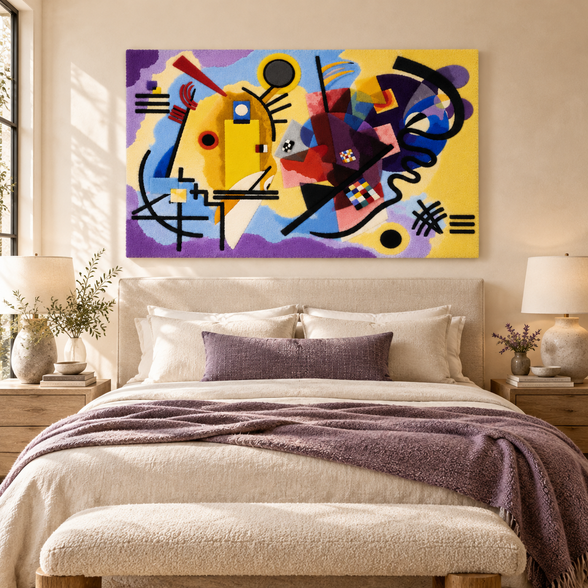 Yellow-Red-Blue by Wassily Kandinsky — room setting