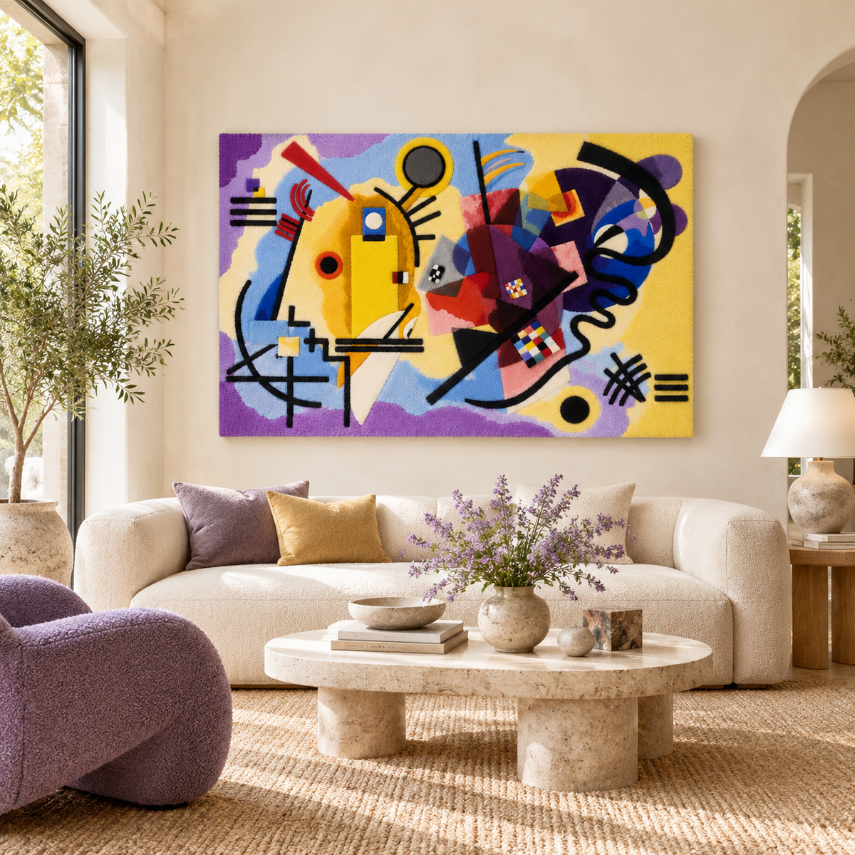 Yellow-Red-Blue by Wassily Kandinsky — room setting