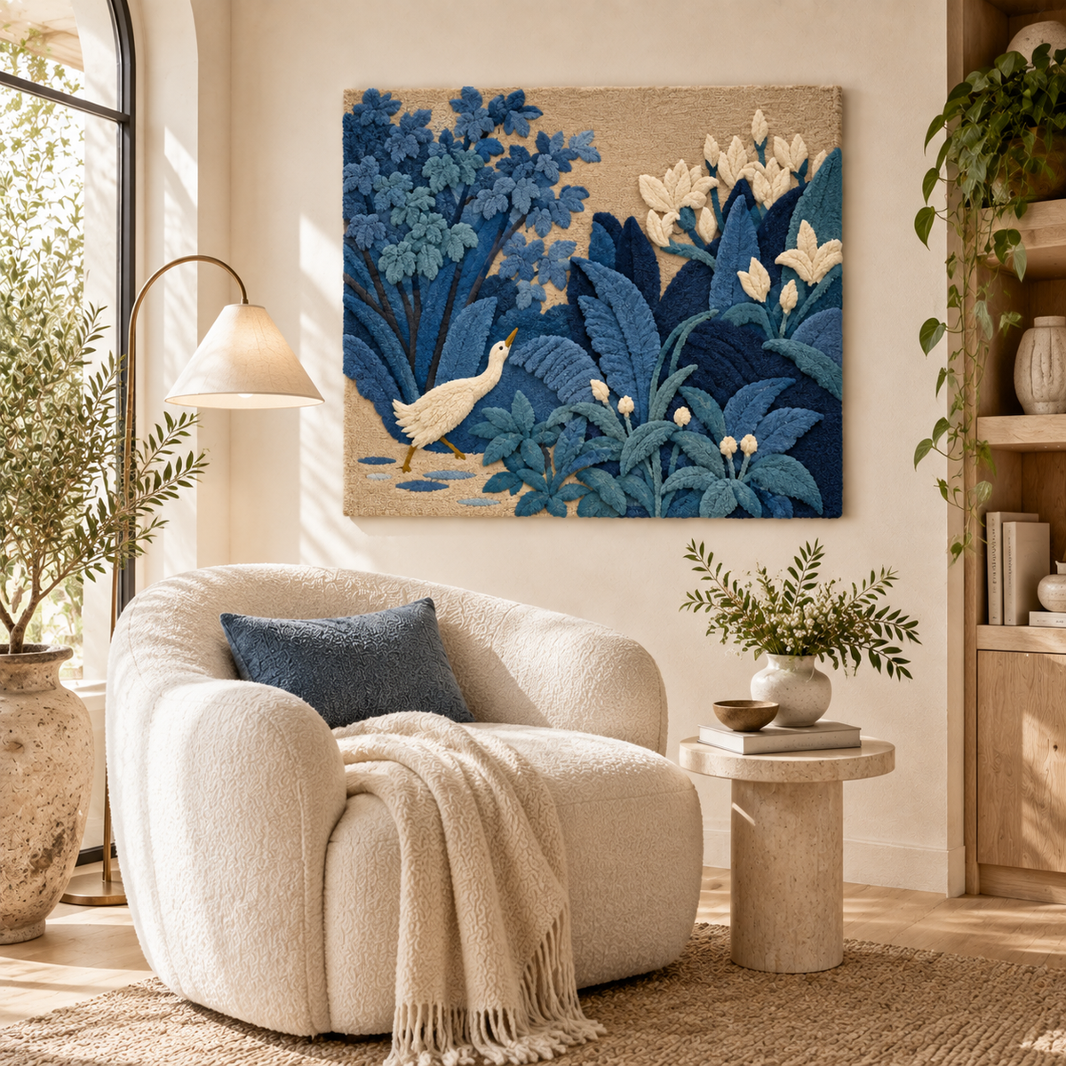 White Bird in the Blue Garden — room setting 1