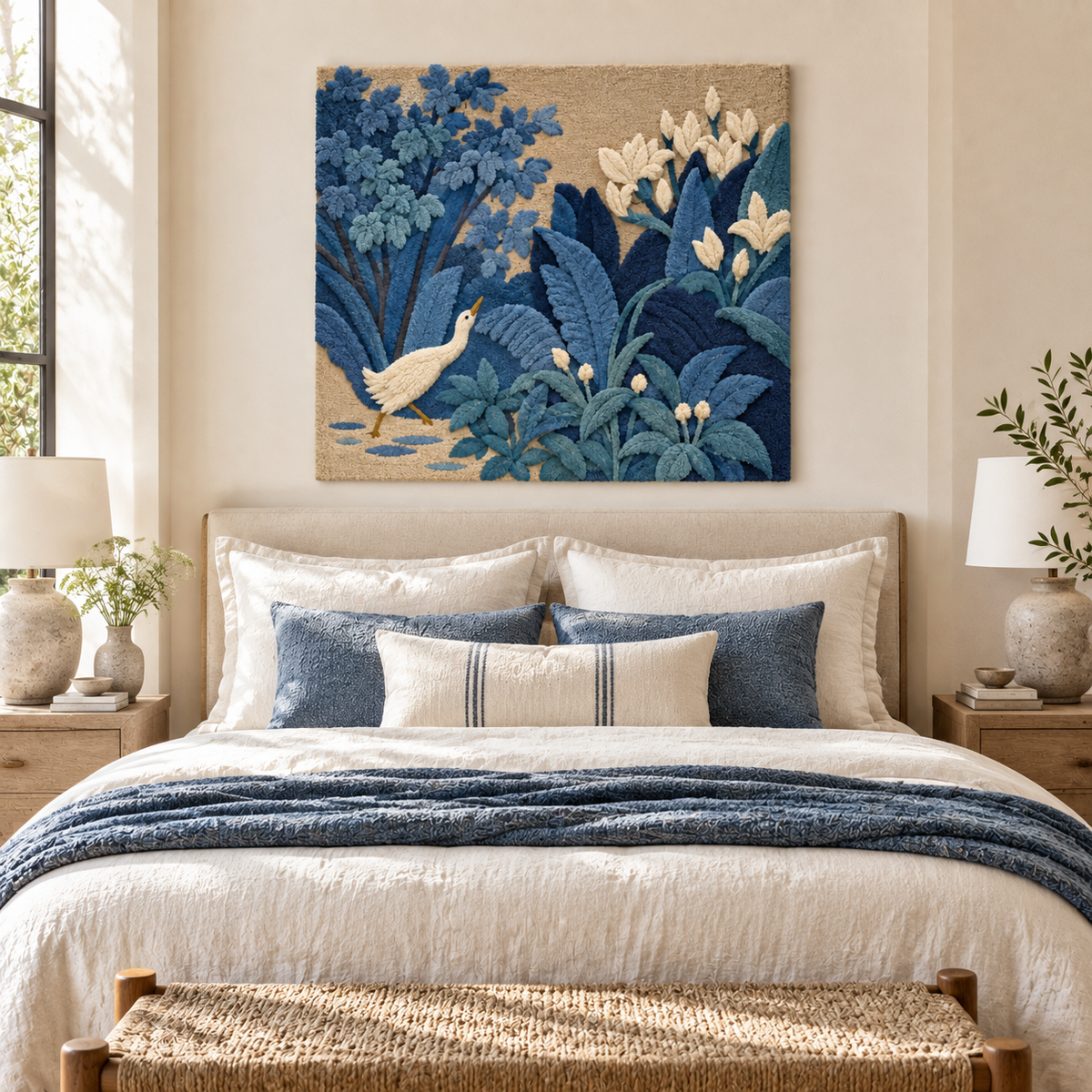 White Bird in the Blue Garden — room setting 3