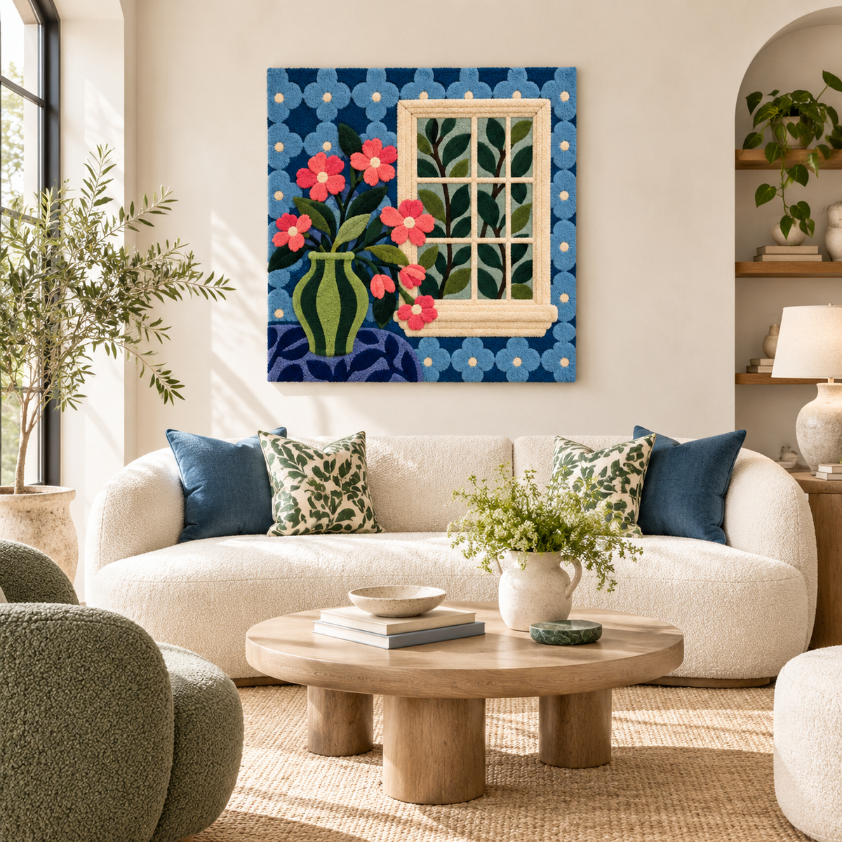 Window of Coral Blossoms — front-facing room scene [room-front]