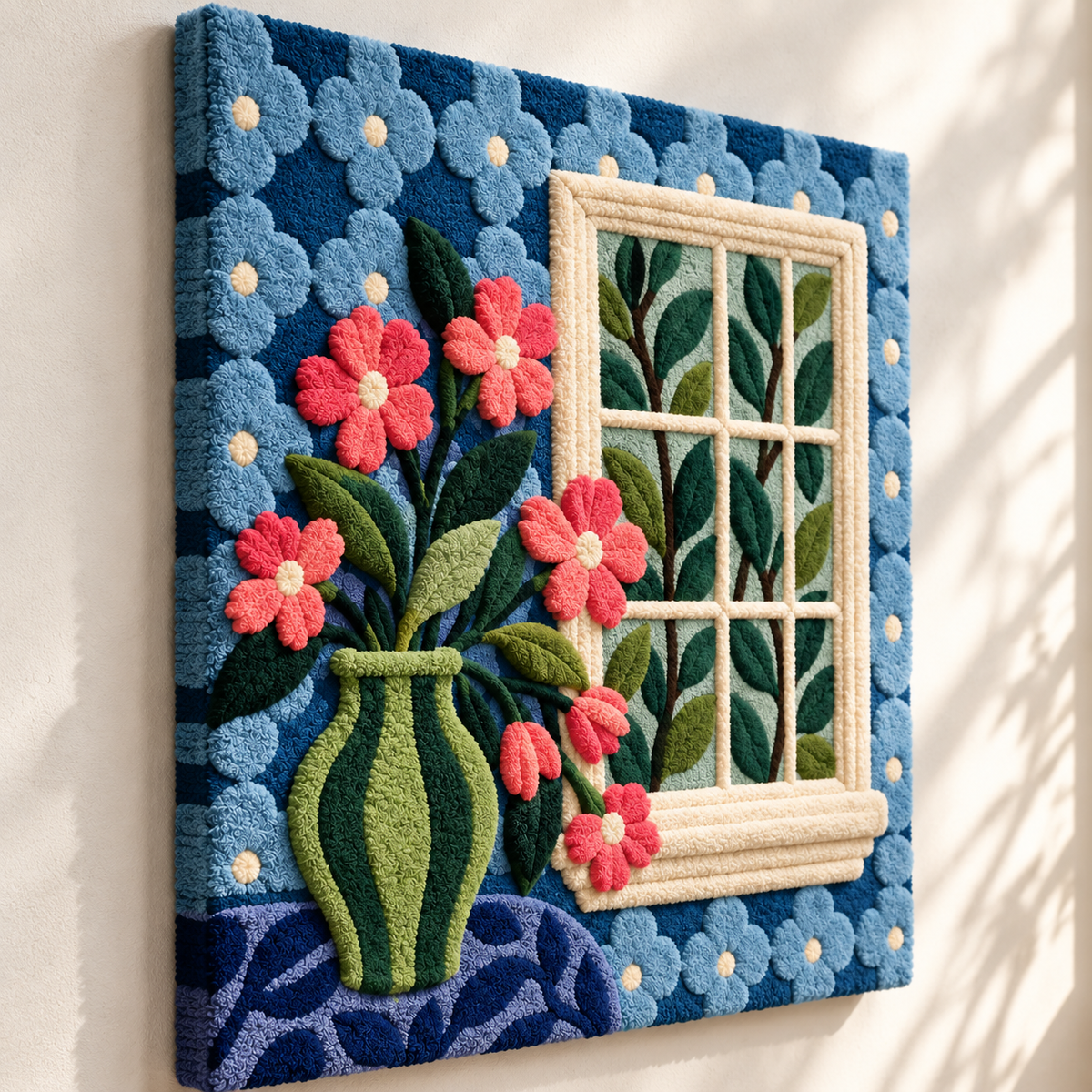Window of Coral Blossoms — angled relief view