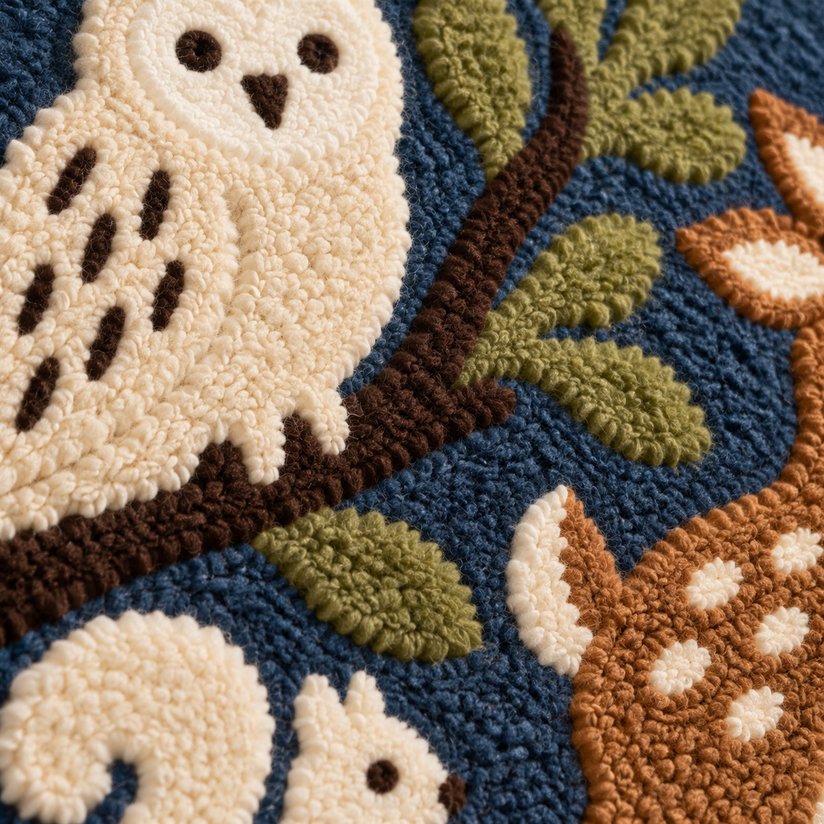 Woodland at Blue Hour — tufted wool texture detail