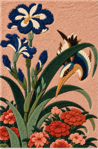 Wool artwork after Katsushika Hokusai