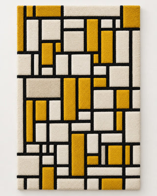 Wool artwork after Piet Mondrian